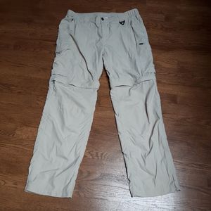 Columbia PFG mens nylon convertible pants 38x32